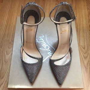 Christian Louboutin Fliketta Glitter chain heels